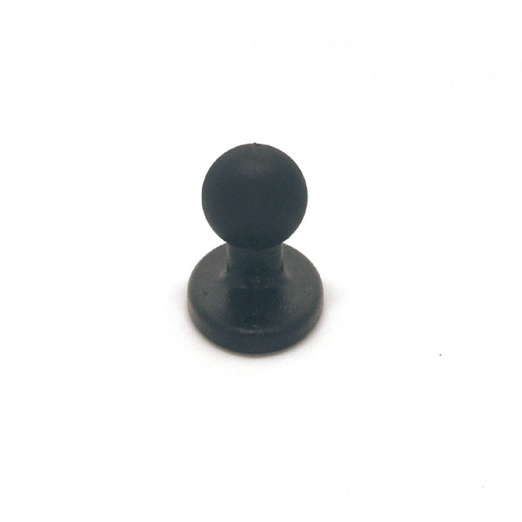 Black fixed ball-head mounting adapter with round base and upright ball top