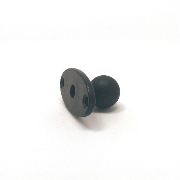 Black ball-head bracket adapter showing the round base plate and ball joint