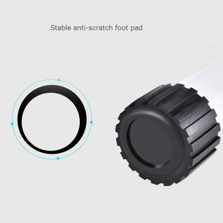 Anti-scratch round foot pad with textured tread on stepper base