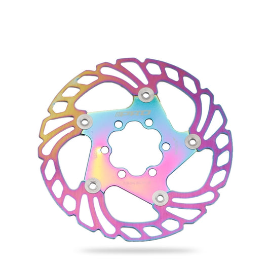IIIPRO rainbow floating disc brake rotor, mountain bike style, six-bolt mount holes