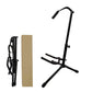 Foldable single vertical guitar stand with wide base and adjustable neck cradle arms.