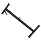 Black X-shaped organ stand with long base rails and locking brackets