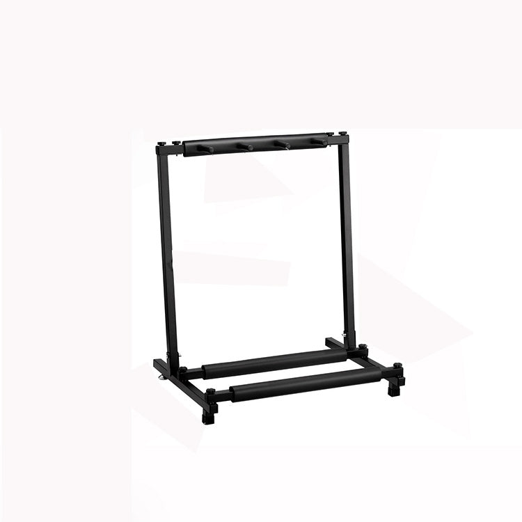 Foldable metal guitar display stand frame with multi-rack support bars