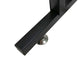 Foldable metal guitar stand foot and leg end close-up