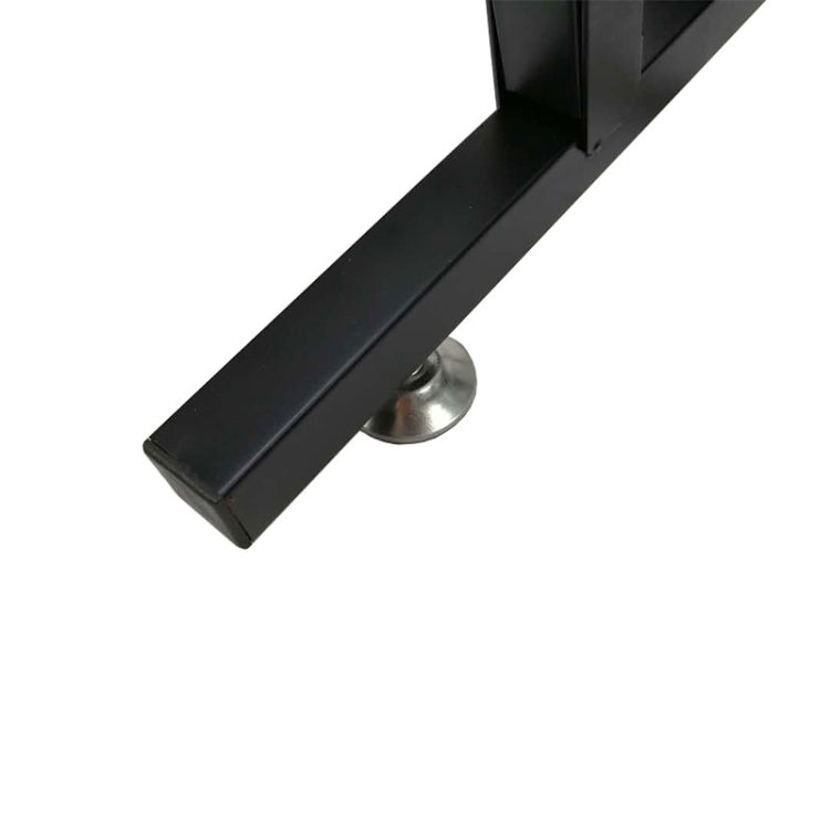 Foldable metal guitar stand foot and leg end close-up