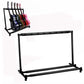 Foldable metal guitar display stand shelf, empty multi-rack frame