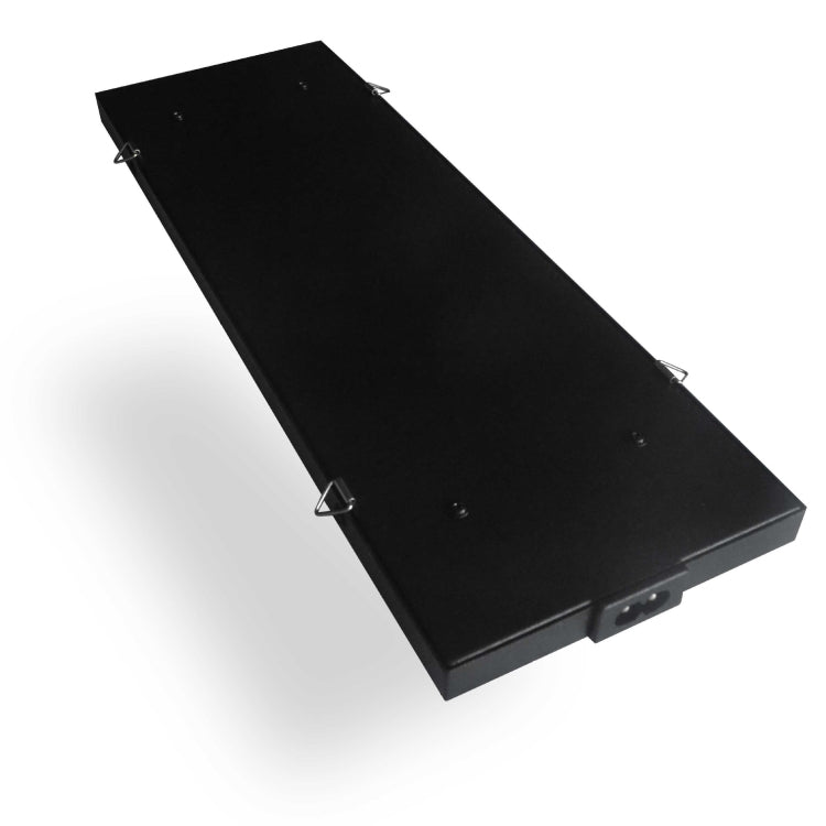 Ultra-thin plant growth light housing, black rectangular panel with side power connector