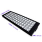 Ultra-thin plant growth light with dome LED array and size dimensions, black housing