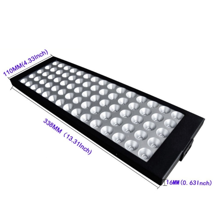 Ultra-thin plant growth light with dome LED array and size dimensions, black housing