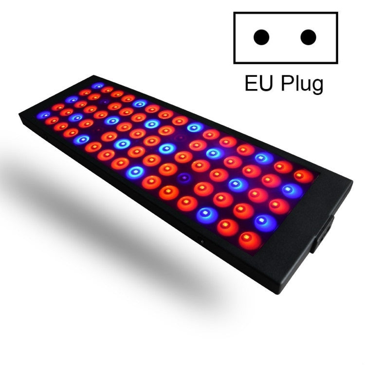 Ultra-thin plant growth light with EU plug, rectangular LED panel glowing red and blue