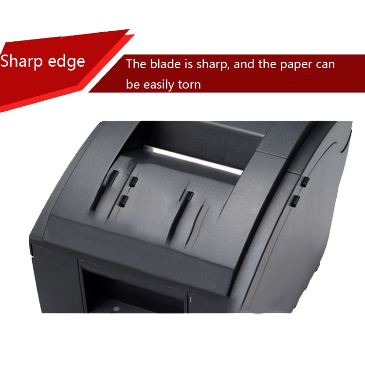 Dot matrix printer with open paper path tray and visible feed rollers