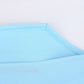 Blue fabric hammock pad with stitched edge for window hanging cat bed