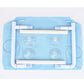 Top view of window suction cup cat hammock with fabric roll and mounts