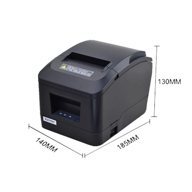 Xprinter thermal receipt printer with size dimensions shown