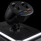 Black dual-USB car charger with LED voltage display and QC 3.0 label