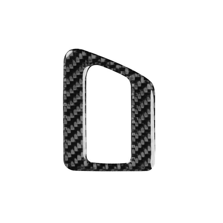 Black carbon-fiber trunk switch sticker with cutout window