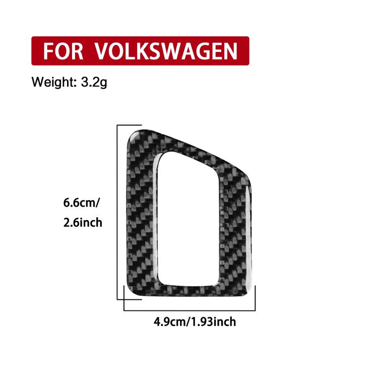 Black carbon-fiber trunk switch sticker, 4.9cm x 6.6cm