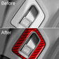 Red carbon-fiber trunk switch sticker on car control panel