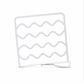White wavy storage partition bar with base clip and open frame