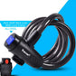 TONYON TY588 anti-theft bicycle wire lock with black lock frame, coiled cable