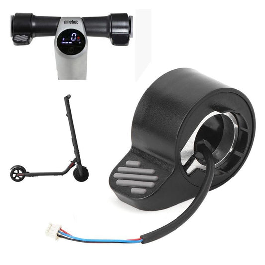 Black electronic finger brake module with wired connector