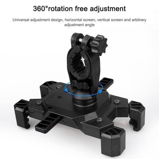 Black phone mount base with rotating head and side adjustment arms