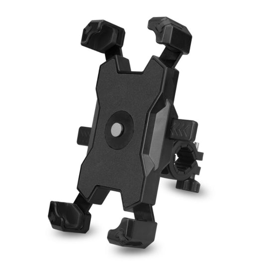 Black 360° rotating phone mount bracket with four adjustable clamp arms