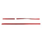 Dashboard trim sticker set for Volkswagen CC, left-hand drive; 3-piece red accent carbon fiber strips