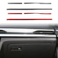 Dashboard trim sticker set for Volkswagen CC, left-hand drive; black and red accent 3-piece strips