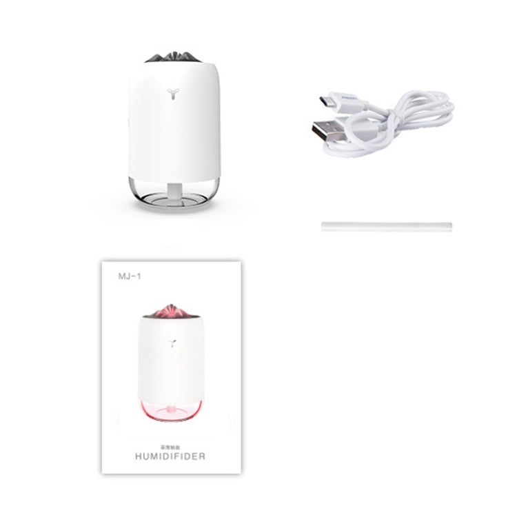 Car portable USB humidifier with night light, pearl white dome top