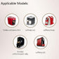 Reusable stainless steel coffee capsule with compatibility icons for coffee machines
