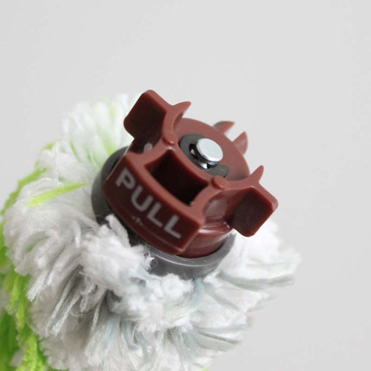 Vacuum brush roller with red pull-release latch and white plus neon green bristles