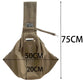 Cotton pet messenger shoulder bag in khaki with adjustable strap and front flap pocket