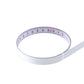 Self-adhesive steel tape measure loop with metric scale markings and numbers