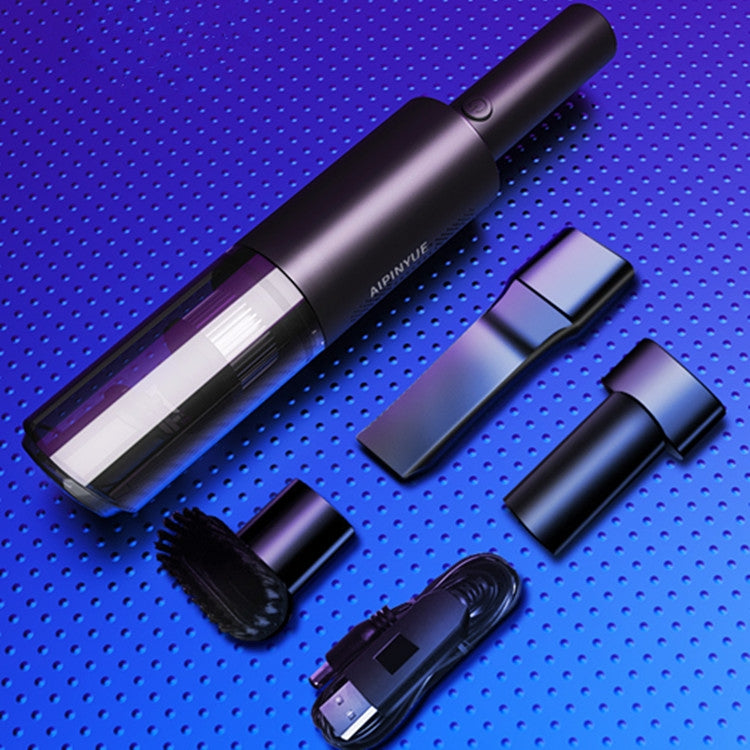 Black handheld vacuum cleaner kit with brush nozzle attachments and charging cable
