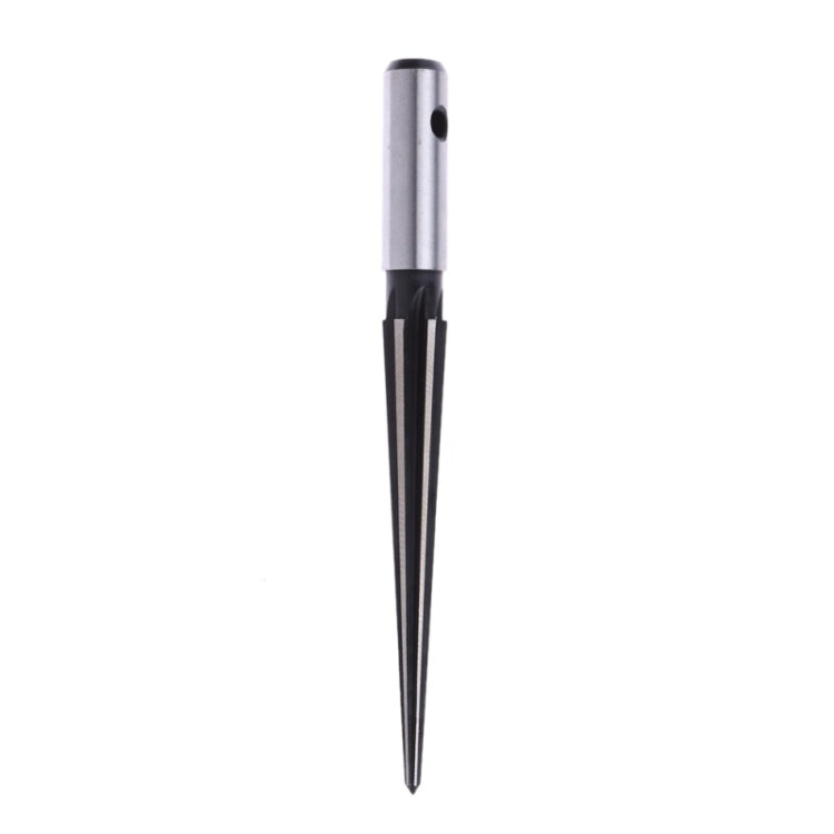 T-handle taper reamer bit with silver head, black center, and sharp pointed end