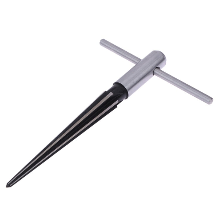 T-handle taper reamer core bit with silver cross handle and black shank section, angled