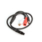 Mini CCTV audio microphone cable with black inline end and dual RCA (red/white) ports.