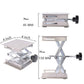Stainless steel lab lifting platform with adjustable height scissor frame and knob