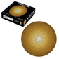 Round gold-toned 1000-piece jigsaw puzzle with interlocking pieces, 3D style