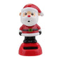 Santa Claus figurine solar decoration in red suit with belt on red base