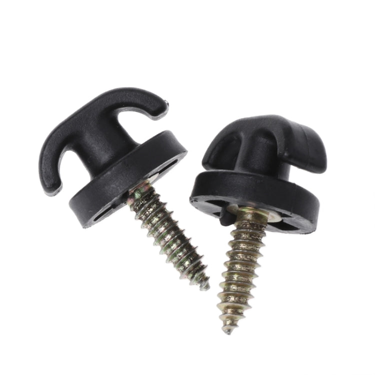 Car trunk luggage net hook set: black plastic hooks with metal screws (2 pcs)