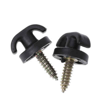 Car trunk luggage net hook set: black plastic hooks with metal screws (2 pcs)