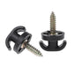 Car trunk luggage net hooks with metal screws, black plastic, flat head (2 pcs)