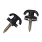 Car trunk luggage net hooks, black plastic clamp with metal screws (2 pcs)