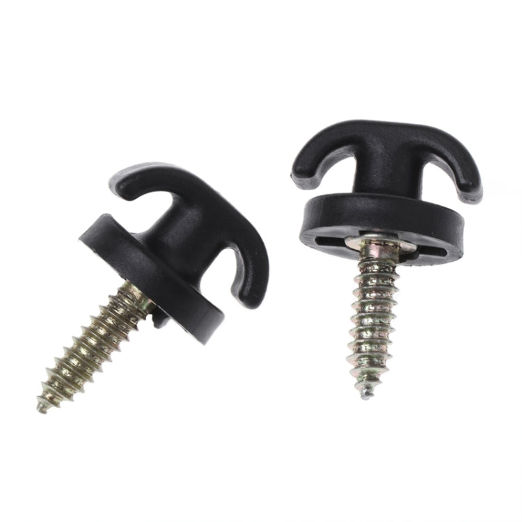 Car trunk luggage net hooks, black plastic clamp with metal screws (2 pcs)