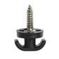 Car trunk luggage net hook, black plastic with metal screw, flat mount