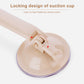 Beige suction cup mount for wall hook, shown locked and pressed