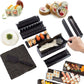 Sushi seaweed rice ball mold set with black presses and included spatula/brush tool