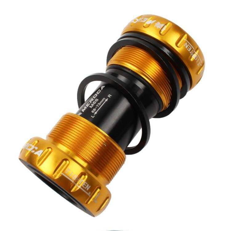 Gold mountain bike bottom bracket axle, hollow screw-in BB bolt